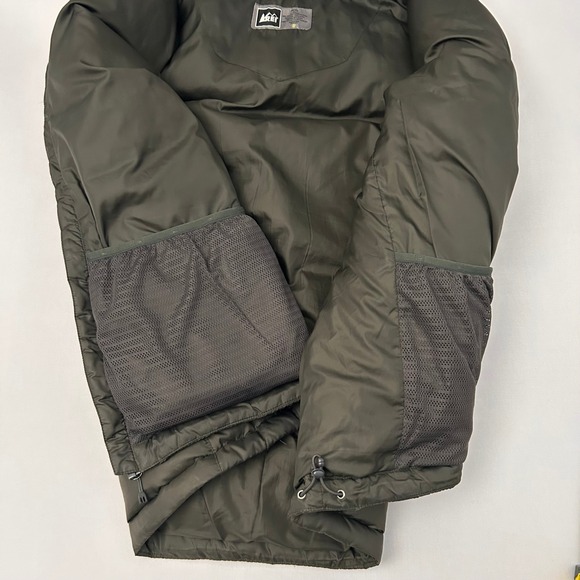 REI Goose Down Puffer‎ Vest Mens XL Olive Green Insulated Lightweight Outdoor - Picture 5 of 10
